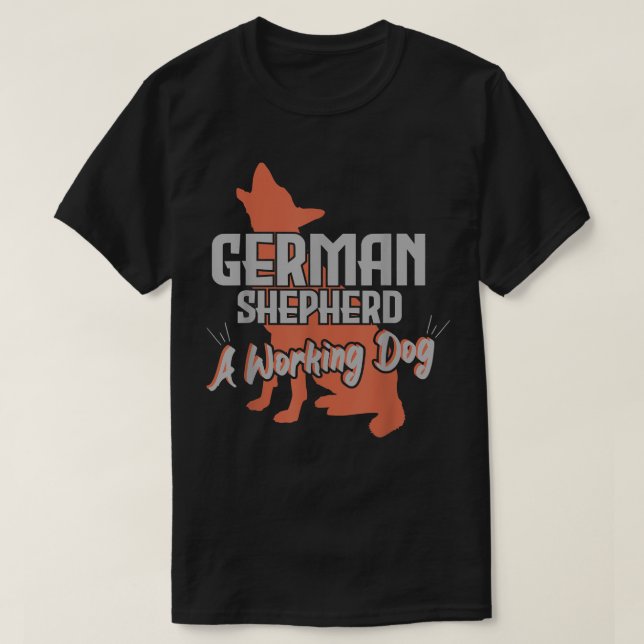 Camiseta German shepherd A Cachorros de Trabalho (Frente do Design)