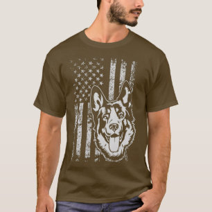 Camiseta german shepherd American Flag Dog Lover
