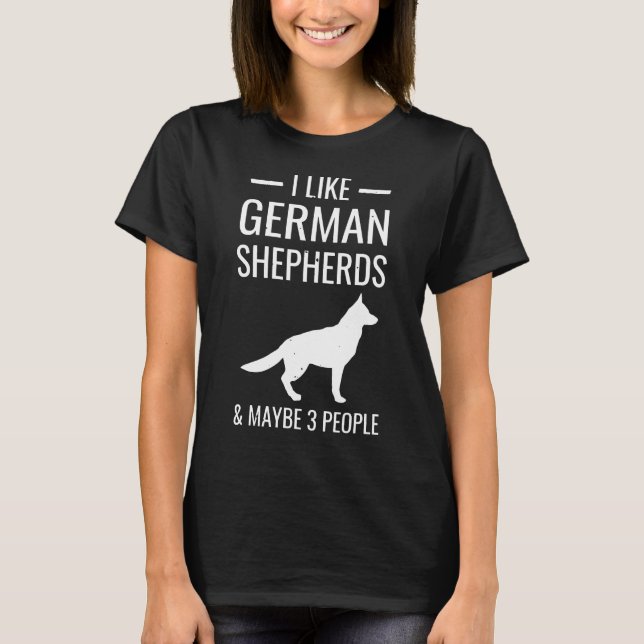 Camiseta German shepherd Amp Talvez 3 Pessoas (Frente)