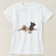 Camiseta german shepherd and golden retriever (Frente do Design)