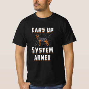 Camiseta German shepherd Aumenta a Vintagem do Cachorro Arm