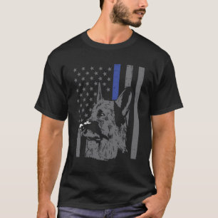 Camiseta German shepherd Azul Linha Sinalizador K9 Policial