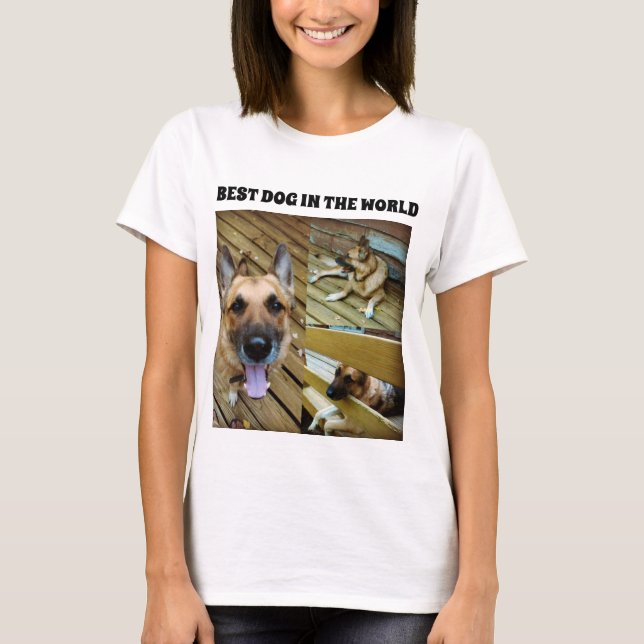 Camiseta GERMAN SHEPHERD BEST DOG tee (Frente)