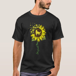 Camiseta German shepherd Bonito Mãe Pastor De Girassol Cão