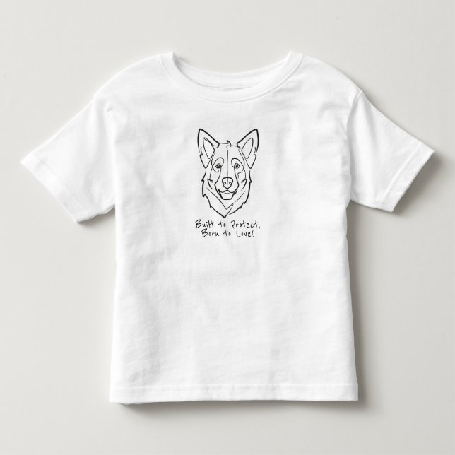 Camiseta German Shepherd, Built to Protect, Born to Love! (Frente)