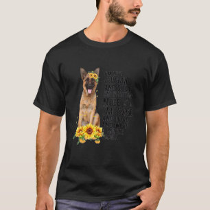 Camiseta German shepherd Cachorro de Girassol Mãe Mãe