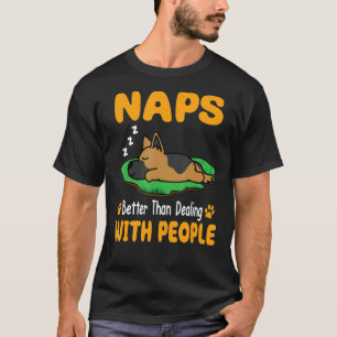 Camiseta German shepherd Cachorro É Melhor Do Que Lidar Com