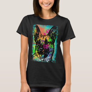 Camiseta German shepherd Cachorro Escuro Cores Brilhantes P