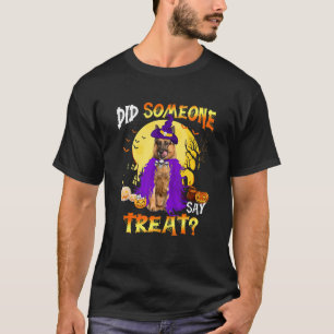 Camiseta German shepherd Cachorro Halloween Alguém Disse Tr