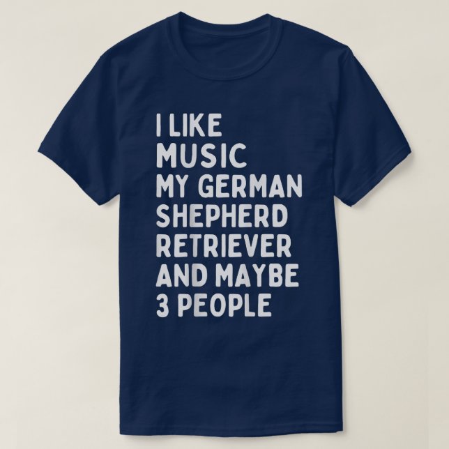 Camiseta German shepherd Cachorro Proprietário de Música Lo (Frente do Design)