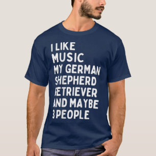 Camiseta German shepherd Cachorro Proprietário de Música Lo
