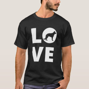 Camiseta german shepherd Cachorro Silhuette Gsd Pai Alemão