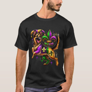 Camiseta German shepherd Cachorro Sobre o Carnaval Gras Bon