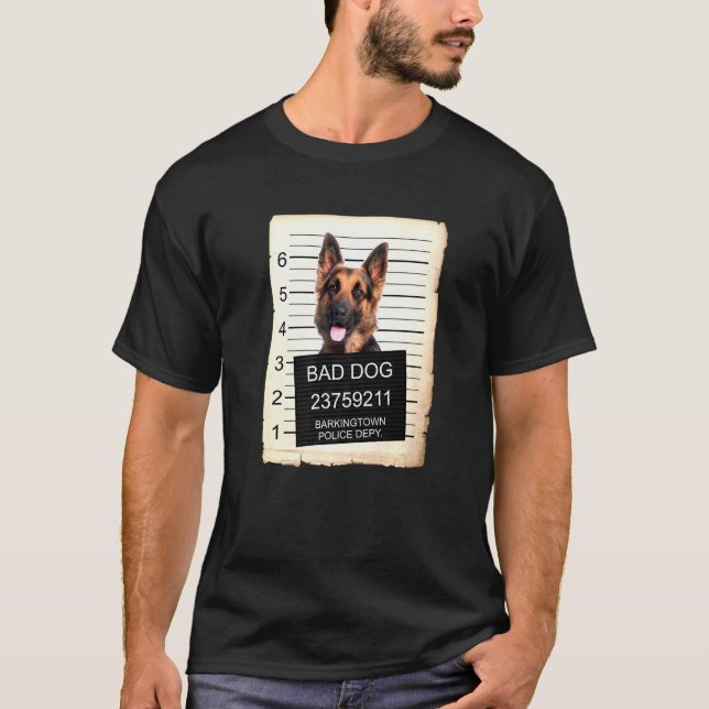 Camiseta German shepherd Canino Tome Cão Mal (Frente)