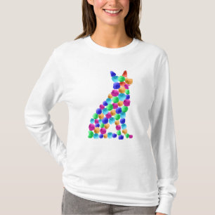 Camiseta German shepherd cão Aquarela pintura ponto