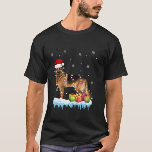 Camiseta German shepherd Cão Árvore de Natal Suor Leve X