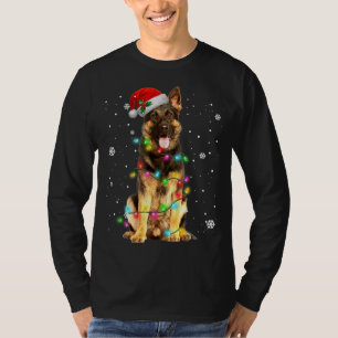 Camiseta German shepherd Cão Árvore Natal Doce Xmas Do