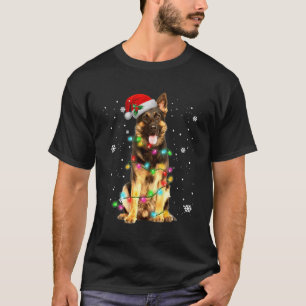 Camiseta German shepherd Cão Árvore Natal Doce Xmas Do