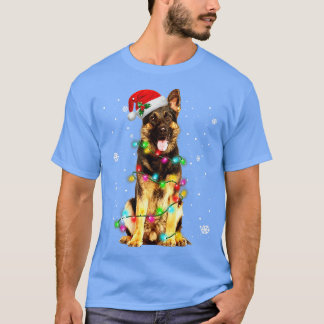 Camiseta German shepherd Cão Árvore Natal Doce Xmas Do