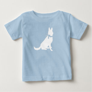 Camiseta German shepherd Cão Chá de fraldas - Garota Rosa