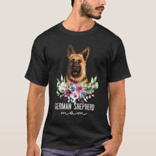 Camiseta German shepherd Cão Gsd Mãe