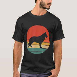Camiseta German shepherd Cão-Vintage Silhouette 60s 70s Cac