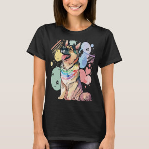 Camiseta German shepherd Colorido Colorida Coloração Colora