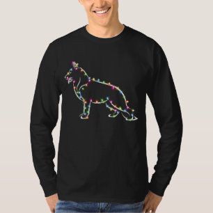Camiseta German shepherd Com A Luz De Natal 2022 Xmas