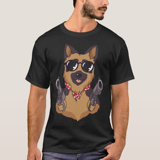 Camiseta German shepherd Com Armas (Frente)
