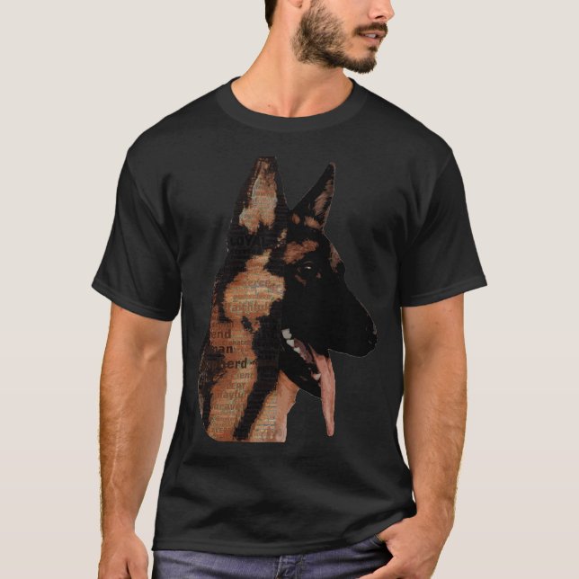 Camiseta German shepherd com Palavra (Frente)
