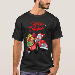 Camiseta German shepherd Com Papai Noel No Cachorro Vermelh