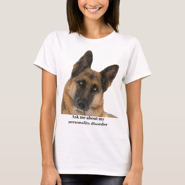 Camiseta German shepherd cómico e engraçado (Frente)