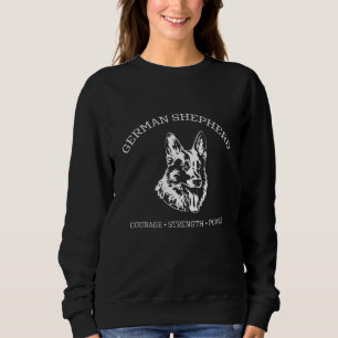 Camiseta German shepherd - Coragem, Força, Poder