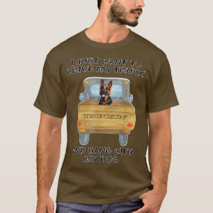 Camiseta German shepherd de Cachorro Condutor de Caminhões