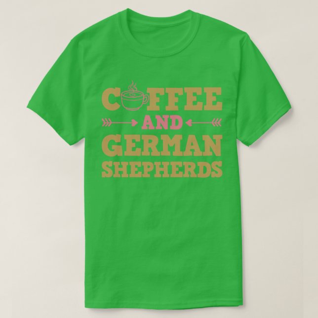 Camiseta German shepherd de café (Frente do Design)