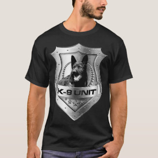 Camiseta German shepherd de Crachá de unidade K9 metálico