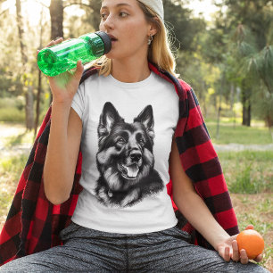 Camiseta German shepherd de desenho