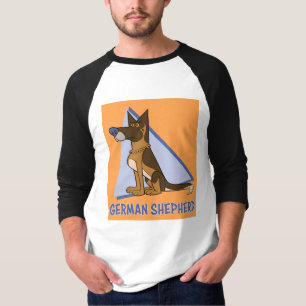 Camiseta German shepherd de estilo cartoon