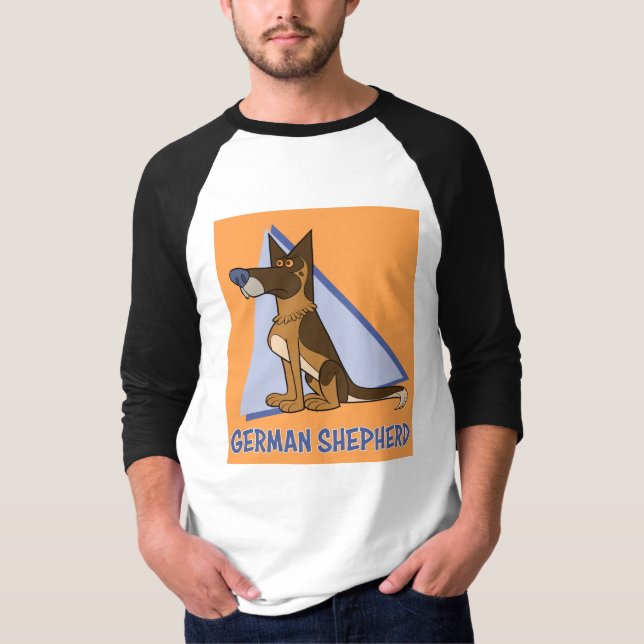 Camiseta German shepherd de estilo cartoon (Frente)