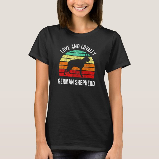 Camiseta German shepherd de fidelidade (Frente)
