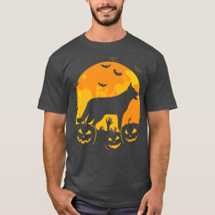 Camiseta German shepherd de Halloween Jack O Lanterna Cacho