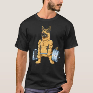 Camiseta German shepherd de levantamento de peso