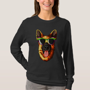 Camiseta German shepherd de Máscara do Carnaval Mardi Gras