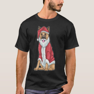 Camiseta German shepherd de Natal para o Pai Natal