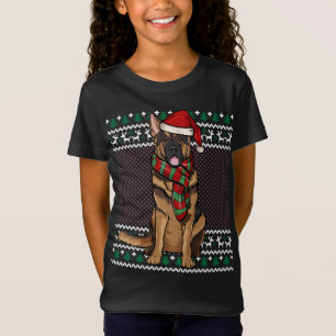 Camiseta German shepherd de Natal Santa Hat no Natal