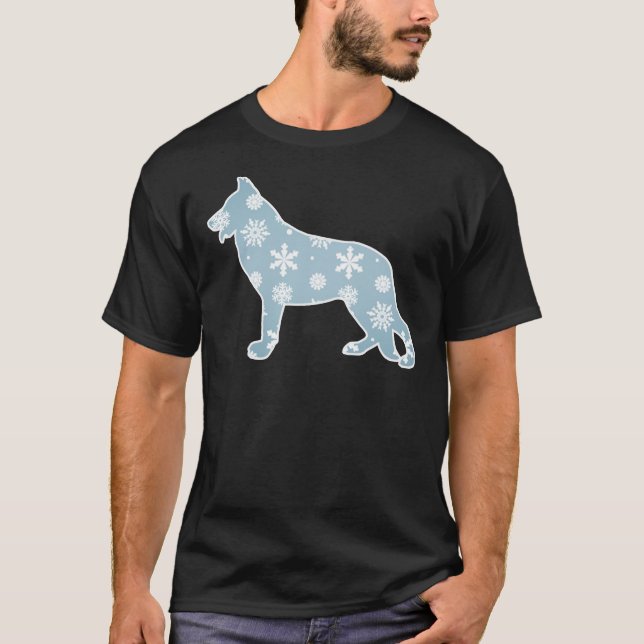 Camiseta German shepherd de neve (Frente)