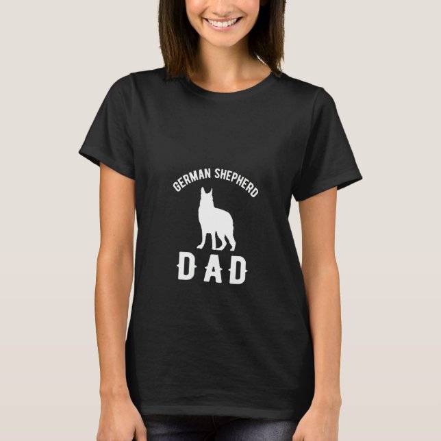 Camiseta German shepherd de Pai para mulheres (Frente)