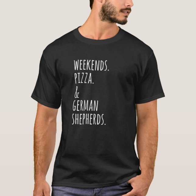 Camiseta German shepherd de pizza (Frente)