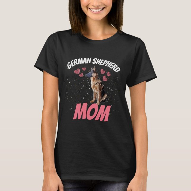Camiseta German shepherd de presente para o Dia de as mães  (Frente)