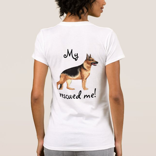 Camiseta German shepherd de resgate (Verso)